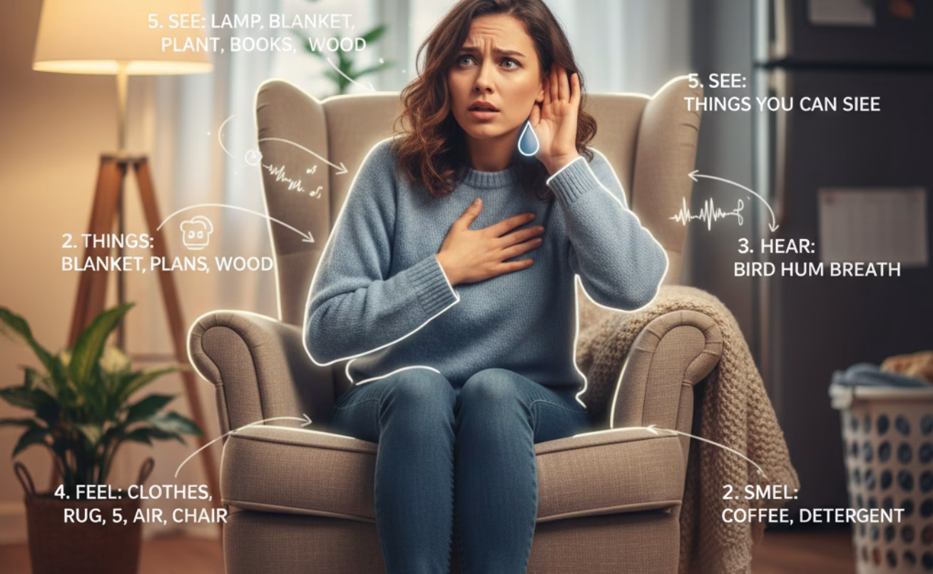 Grounding exercise during a panic attack