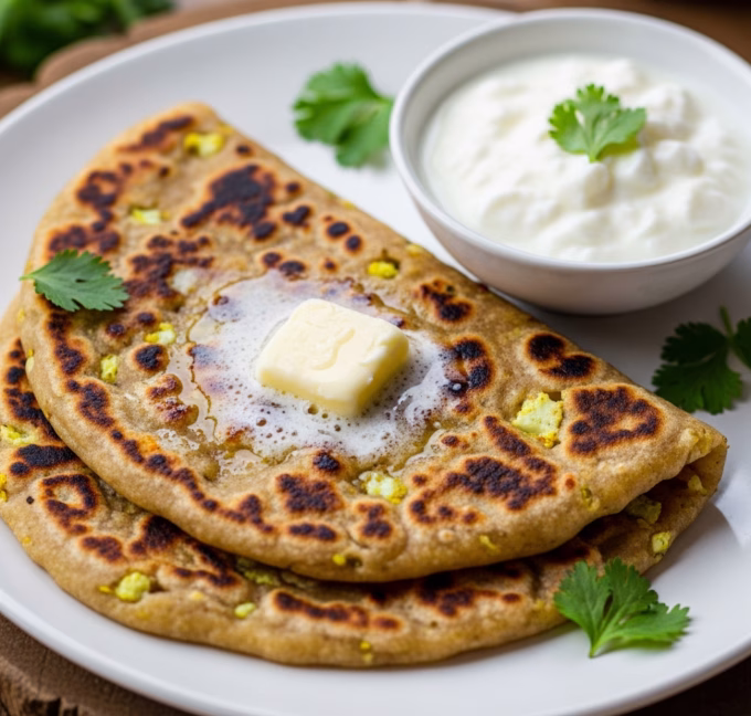 Homemade gobi paratha