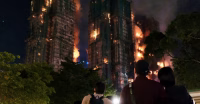 Deadly Bamboo Scaffolding Fire Rips Through Hong Kong Residential Blocks