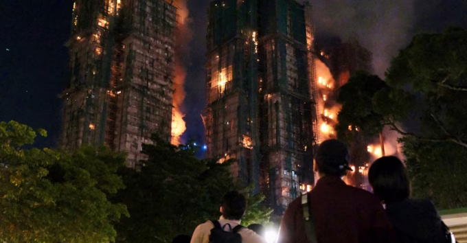 Deadly Bamboo Scaffolding Fire Rips Through Hong Kong Residential Blocks