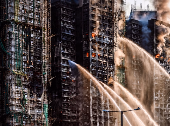 Tragic Hong Kong Fire: 55 Dead, Fire Contained in 4 of 8 Apartment Blocks