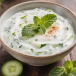 Indian cucumber mint raita