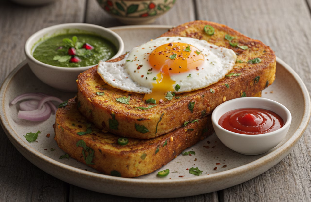 Indian masala egg French toast