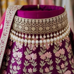 Modern bridal kamarbandh over lehenga