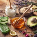 Natural DIY skincare ingredients at home