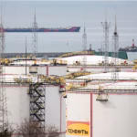 Russian oil tanker on fire in Black Sea