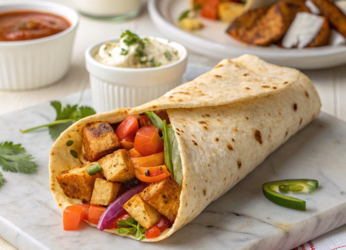 Paneer Kathi Roll recipe
