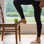 Person performing ankle raising exercise