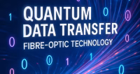 Quantum data transfer via fibre-optic technology