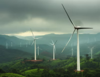 Ramakkalmedu hills with wind turbines