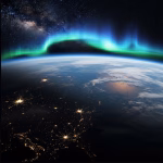 Rare blue aurora lights