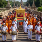 Sarnath with Buddhist monks