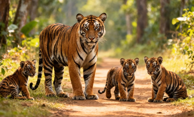 Similipal tiger survey 32 tigers 9 cubs Odisha