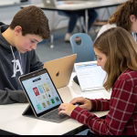 Students studying faster with AI tools