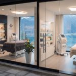 Swiss Alps wellness and cosmetic clinic concept