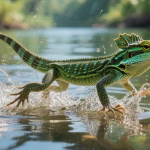 Water walking lizard