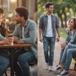 Young adults on casual dates