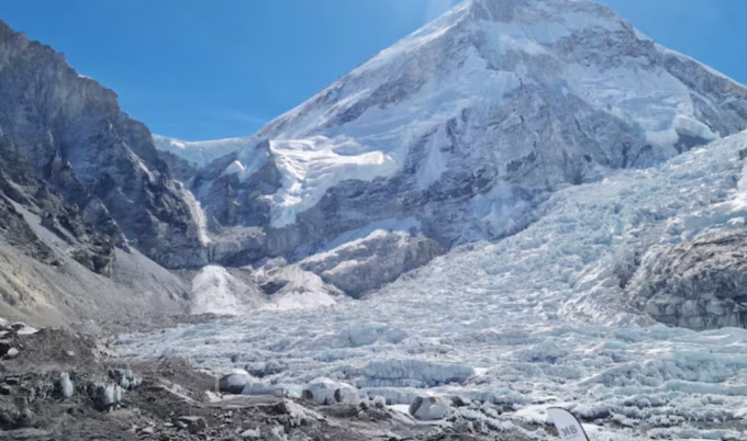 Avalanche rescue operation in Nepal Himalayas
