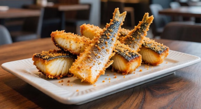 crispy Apollo fish appetizer