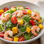 cucumber noodle prawn mango salad