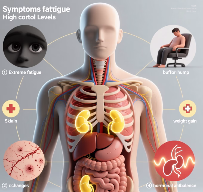 high cortisol symptoms