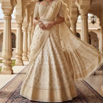 ivory lehenga-saree