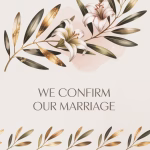 official wedding confirmation
