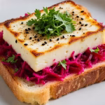 paneer beetroot toast