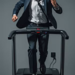 running on a treadmill