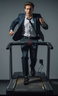 running on a treadmill