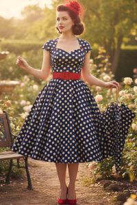 vintage polka dress