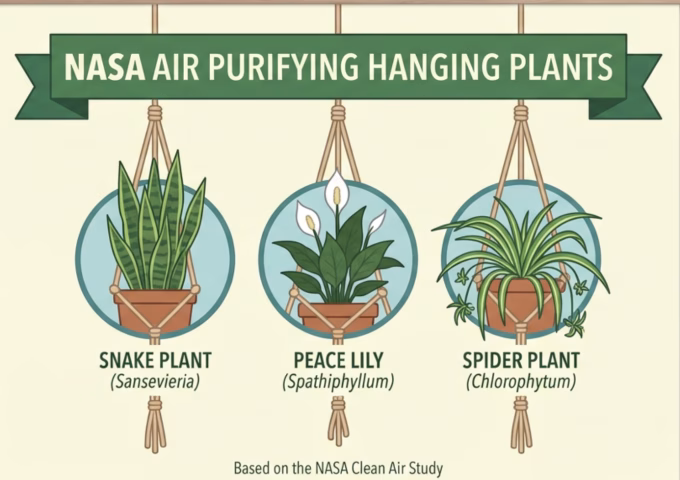 Air Cleaning Hanging Plants