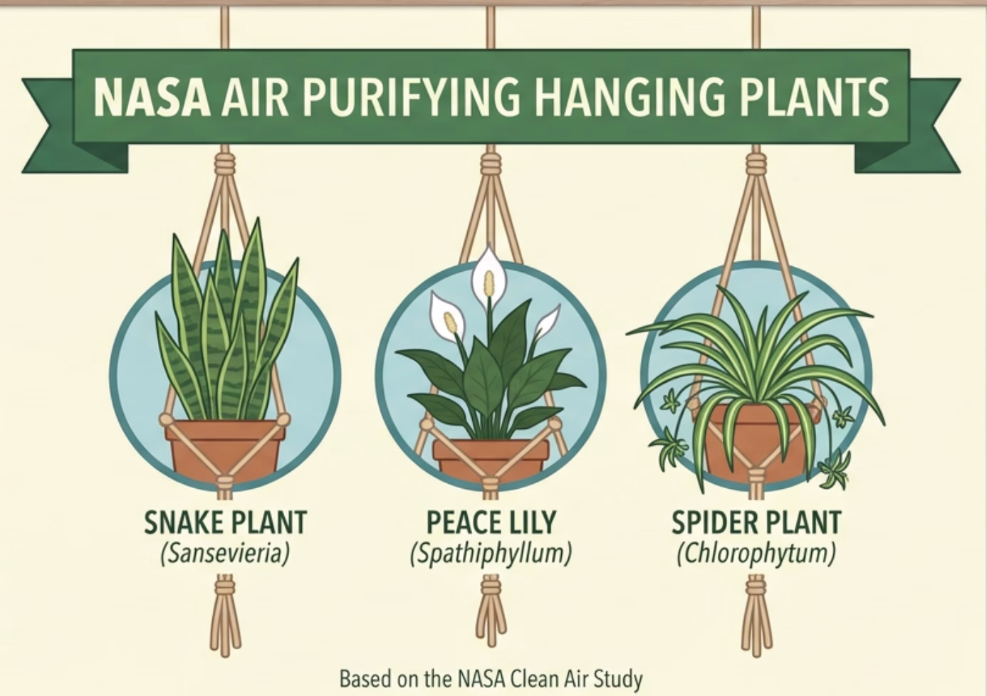 Air Cleaning Hanging Plants