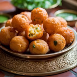 Crispy stuffed sabudana vada