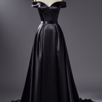 Dolce Gabbana black silk gown