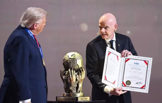 Trump Gets Gold Medal in World Cup Ceremony