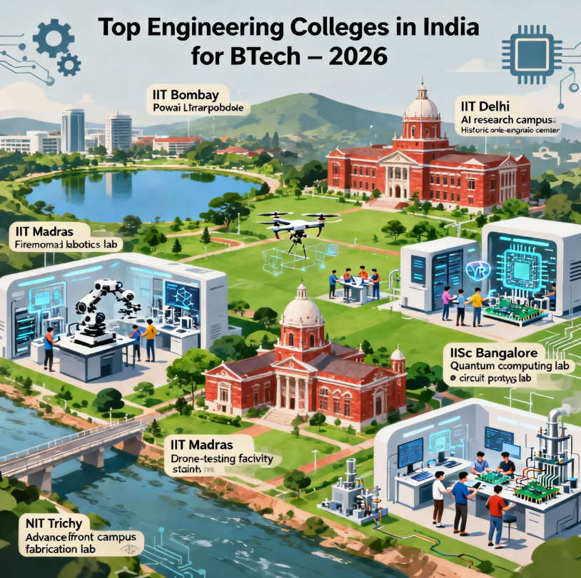 Top 10 Engineering Colleges India BTech 2026