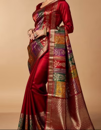 shimmering Patola-inspired saree