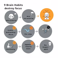 9 brain habits destroying focus multitasking