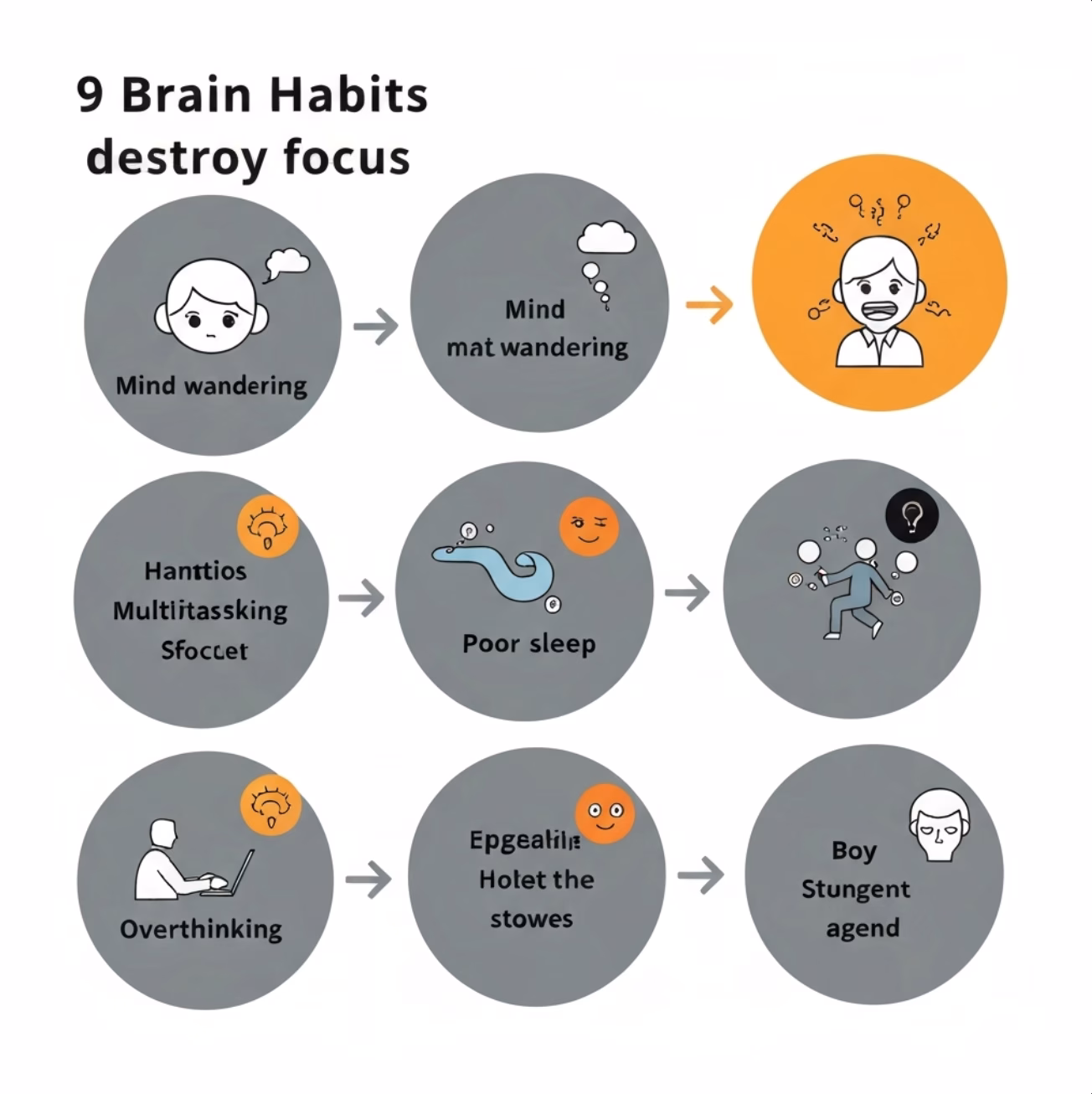 9 brain habits destroying focus multitasking