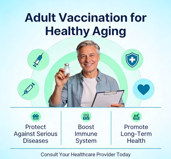 Adult vaccination for healthy aging