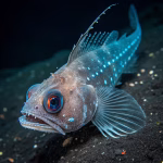 Faceless deep-sea fish