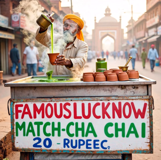 Hot Matcha in Kulhad!