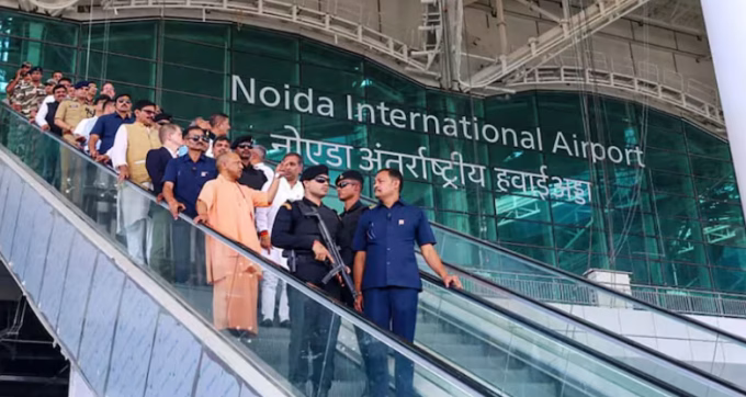 Jewar airport green initiatives, Noida International net-zero, Yogi Adityanath green infrastructure