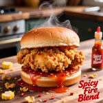 Air Fryer Nashville Chicken Burger