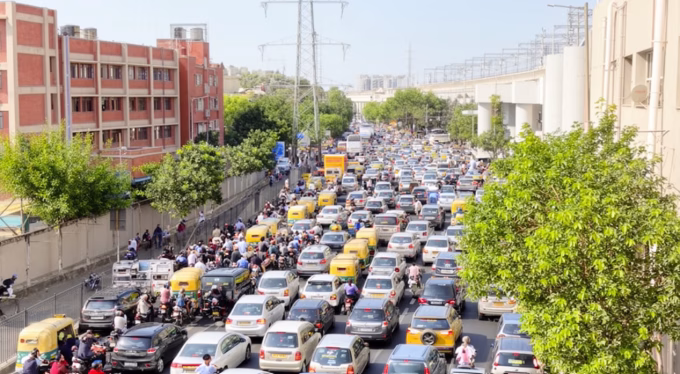 Delhi traffic jam viral post