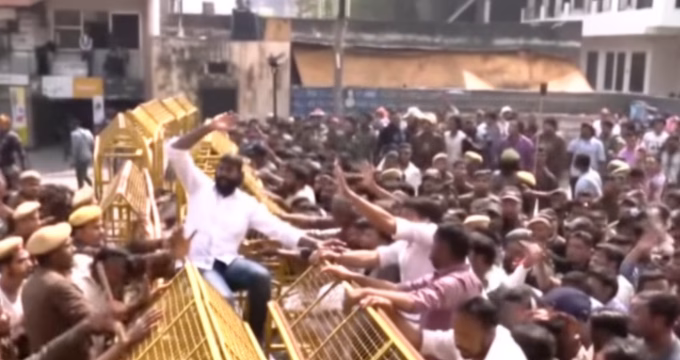 BJP nationwide protests Congress shirtless AI Summit