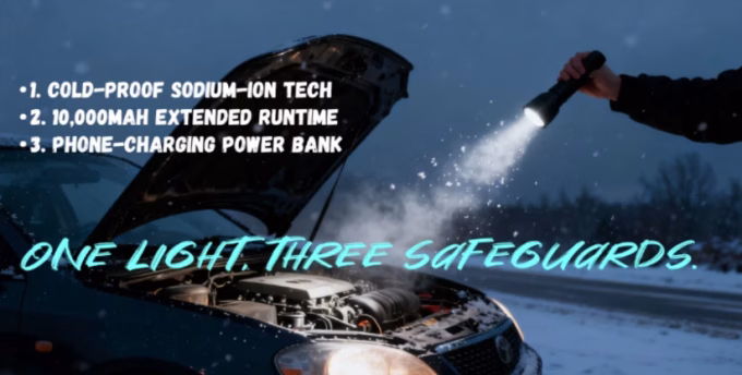 sodium-ion battery flashlight