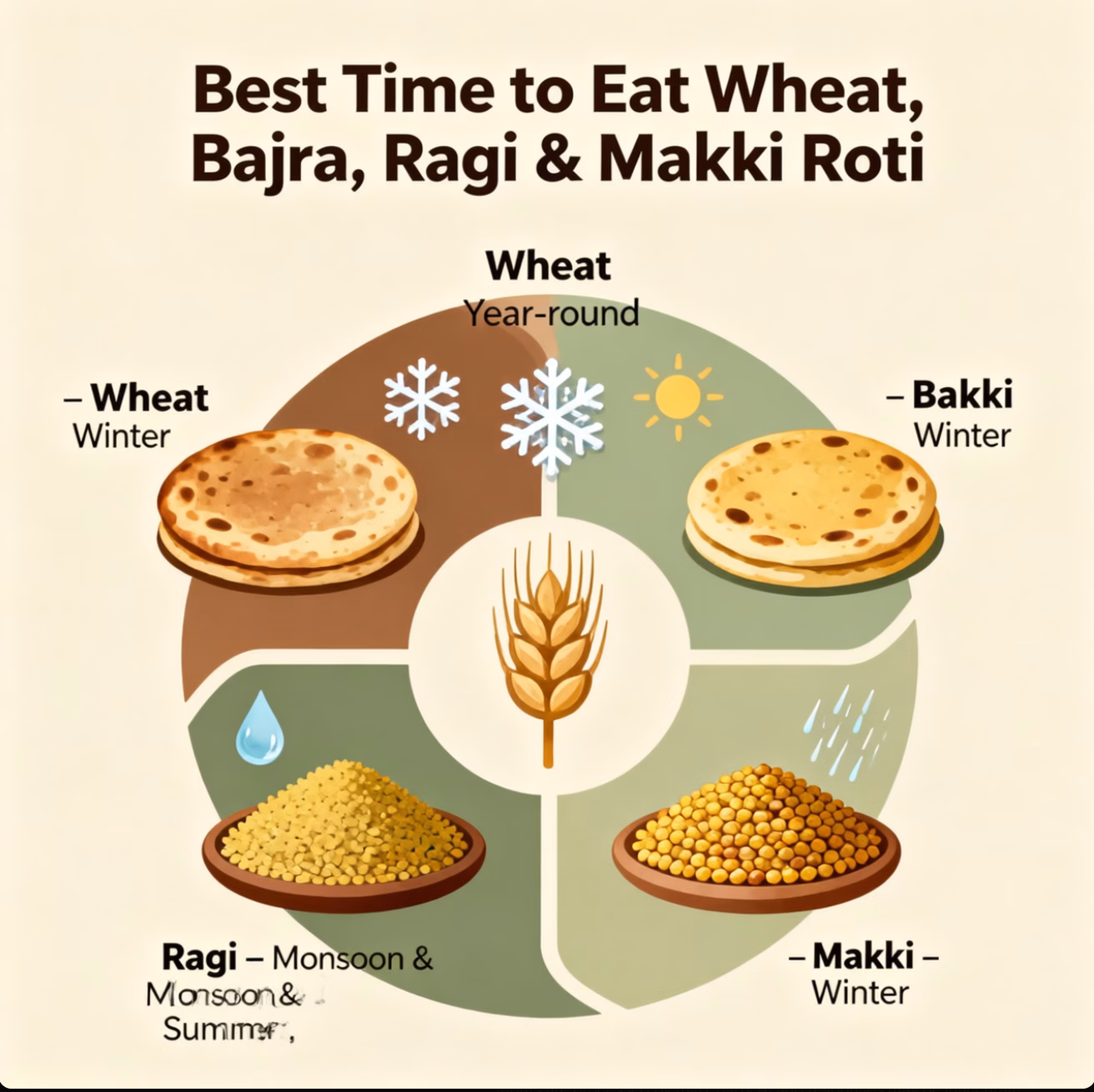 Wheat-Bajra-Ragi Roti Timing