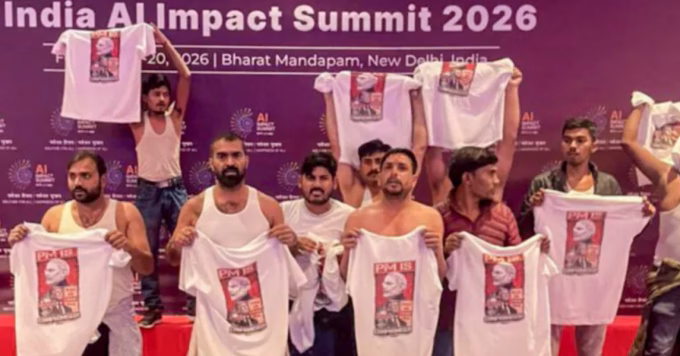 India AI Impact Summit protest
